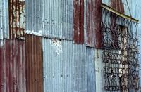 Corrugated steel farm shed