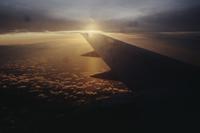 Sunset from plane (New Zealand to Hawaii)