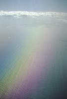 Rainbow light over the Pacific