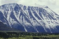 Snow patterns on mountains