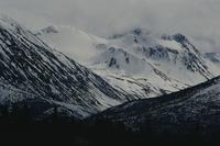 Snow patterns on mountains