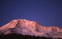 Post- sunset light on western slope, Mount Shasta