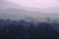 Hills in mist north of San Cristóbal 