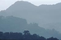 Hills in mist north of San Cristóbal 