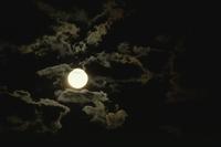 Full moon and clouds