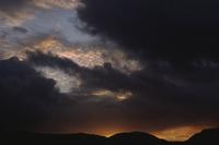 Dramatic sunset over moors