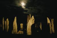 Callanish standing stones with moonlight