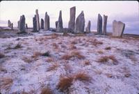 Callanish - stones with freezing snow