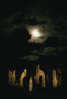 Callanish standing stones with full moon