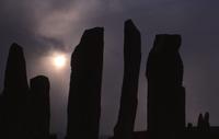Callanish stones with brooding sky and special effects