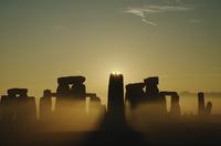 Stonehenge in golden mist