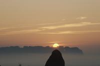 Stonehenge in morning mist