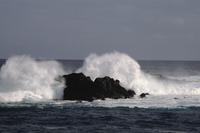 Waves crashing at Easter Island