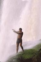 Man standing in Angel Falls