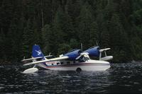 Float plane on water