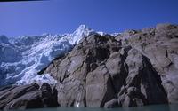 Trip by  charter to glacier with blue ice
