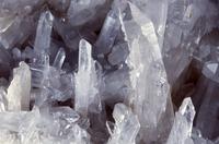 Close-ups of quartz crystals