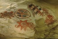 Red ochre pictographs, Painted Cave