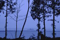 Lake Manitou pre-dawn light, blue water