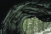 Interior of cave, La Colline Blanche (Waapushukamikw)