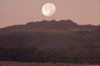Moon over mount Kenya