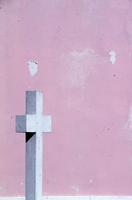 Pink church and cross