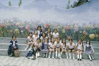 Girls' school, courtyard, mural