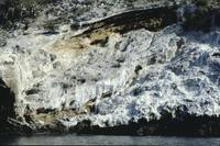 Patterned rocky cliff